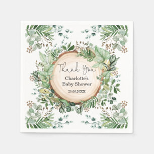 Botanische Grünpflanzen Brautparty Baby 1. Geburts Serviette