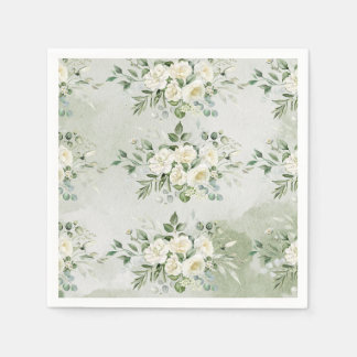 Botanische Grünpflanzen Brautparty Frühlingshochze Serviette