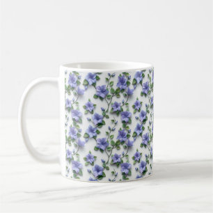 Botanische hängende Ranken Lavendel Flieder Blumen Kaffeetasse