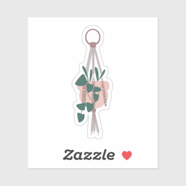 Botanische Hanging House Pflanze Grüne Mix Aufkleber (Blatt)