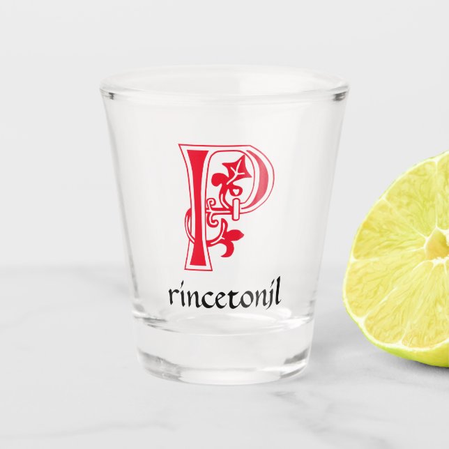 Botanische Hauptstadt des Mittelalters P Schnapsglas (Vorderseite)
