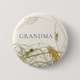 Botanische Heuschrecke Baby Shower Familien Pin Button
