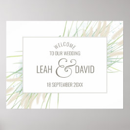 Botanische Hochzeit an der Küste Poster