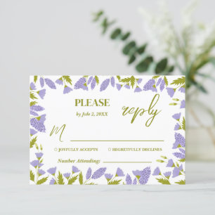 Botanische Hochzeit auf der Wiese Wildblume RSVP Karte