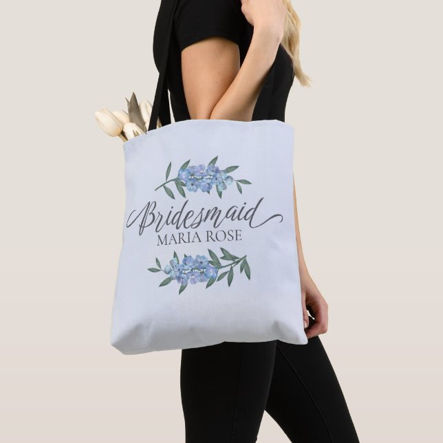Botanische Hochzeit-Brautjungfrau Blumengeschenk Tasche (Von Nahem)