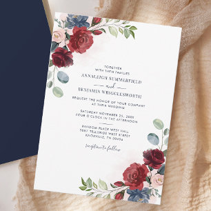 Botanische Hochzeit der Blumenbeete Einladung