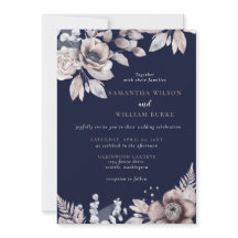 Botanische Hochzeit der Rustikalen Marine Mauve