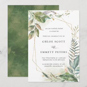 Botanische Hochzeit des Grünen Goldes Einladung