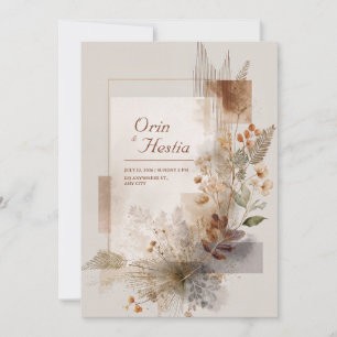 Botanische Hochzeit des modernen Volkes Einladung
