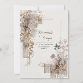 Botanische Hochzeit des modernen Volkes Einladung