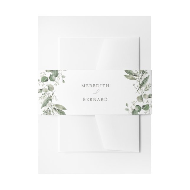 Botanische Hochzeit Einladungsbanderole (Vorderseite Beispiel)