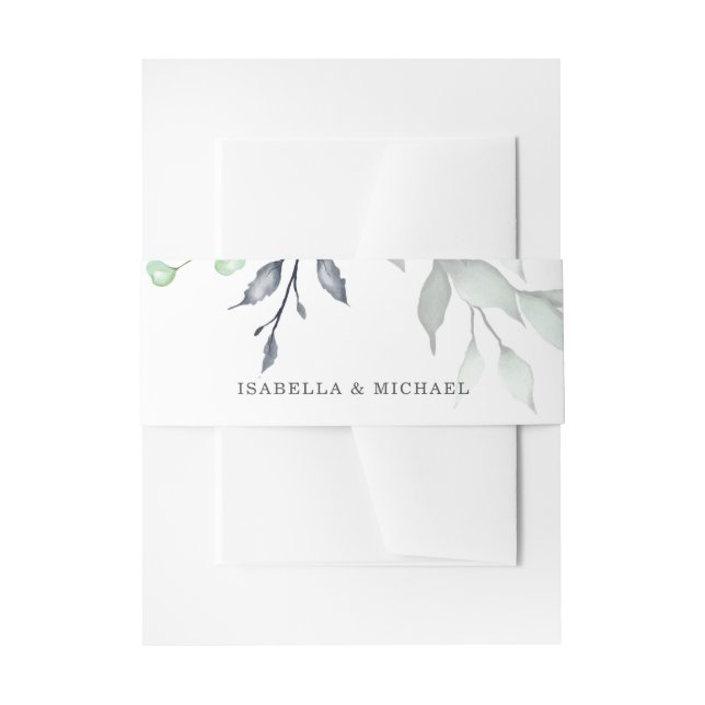 Botanische Hochzeit Einladungsbanderole (Vorderseite Beispiel)