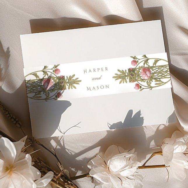 Botanische Hochzeit Einladungsbanderole (Von Creator hochgeladen)