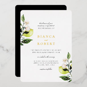 Botanische Hochzeit Folieneinladung
