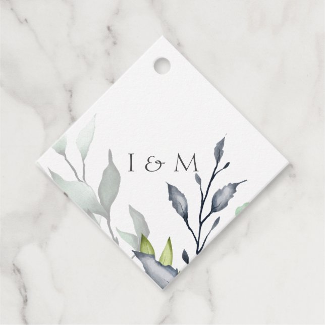 Botanische Hochzeit Geschenkanhänger (Vorderseite)