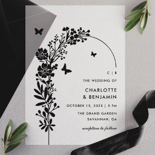Botanische Hochzeit im eleganten Schwarzen Schmett