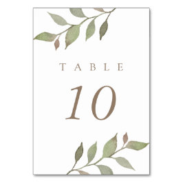 Botanische Hochzeit im Herbst Tischnummer