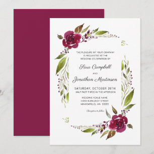 Botanische Hochzeit in Burgund Einladung