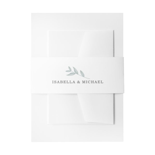 Botanische Hochzeit in Eleganform Einladungsbanderole (Vorderseite Beispiel)