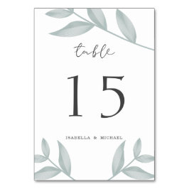 Botanische Hochzeit in Eleganform Tischnummer