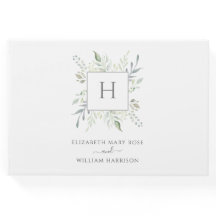 Botanische Hochzeit in elegantem Monogramm