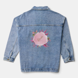 Botanische Hochzeit in Rosa Jeansjacke