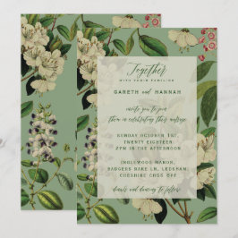 BOTANISCHE HOCHZEIT LÄDT - SALBEI EIN EINLADUNG
