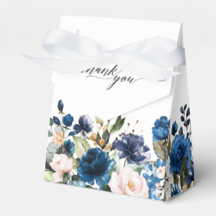Botanische Hochzeit mit blauem Rosa Geschenkschachtel