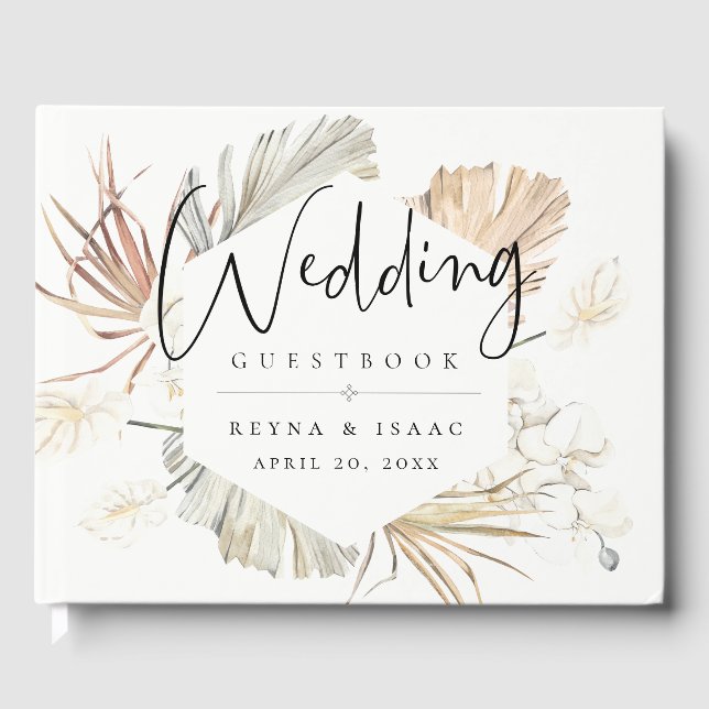Botanische Hochzeit mit Bohemischem Chic Gästebuch (Vorderseite)