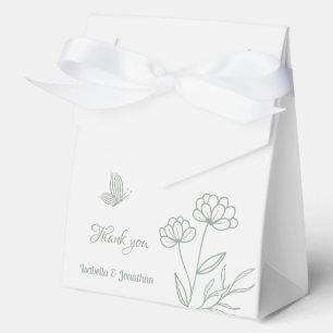 Botanische Hochzeit mit einfachem Salbei Geschenkschachtel