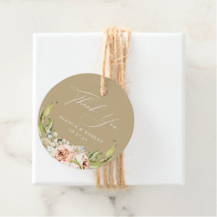Botanische Hochzeit mit Flora Vielen Dank für Ihre Geschenkanhänger
