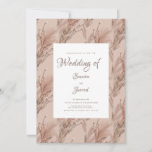 Botanische Hochzeit mit handgezogenen Pampas