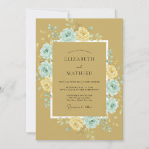 Botanische Hochzeit mit poetischem Touch Einladung