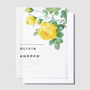 Botanische Hochzeit mit romantischen Gelben Rosen