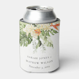 Botanische Hochzeit mit tropischer Orangenblüte Dosenkühler