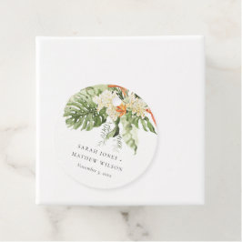 Botanische Hochzeit mit tropischer Orangenblüte Geschenkanhänger