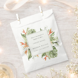 Botanische Hochzeit mit tropischer Orangenblüte Geschenktütchen