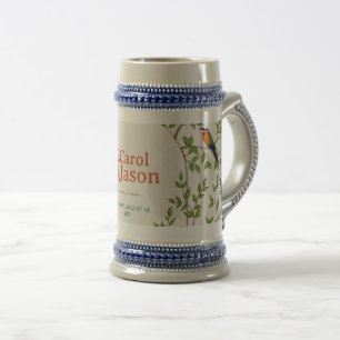 Botanische Hochzeit personalisierte Mug - Custom B Bierglas