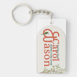 Botanische Hochzeit - Personalisierter Schlüsselri Schlüsselanhänger