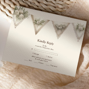 Botanische Hochzeit RSVP Karte