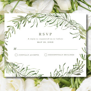 Botanische Hochzeit RSVP Karte