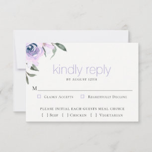 Botanische Hochzeit - RSVP - Karte zur Auswahl