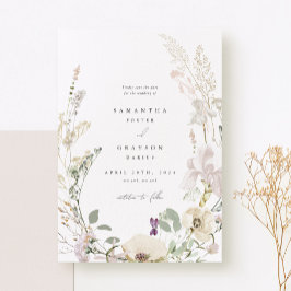 Botanische Hochzeit Speichern Sie die Datumskarte Save The Date
