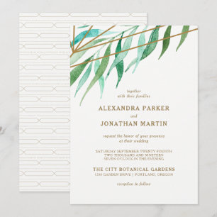 Botanische Hochzeit und geometrische Hochzeit von  Einladung