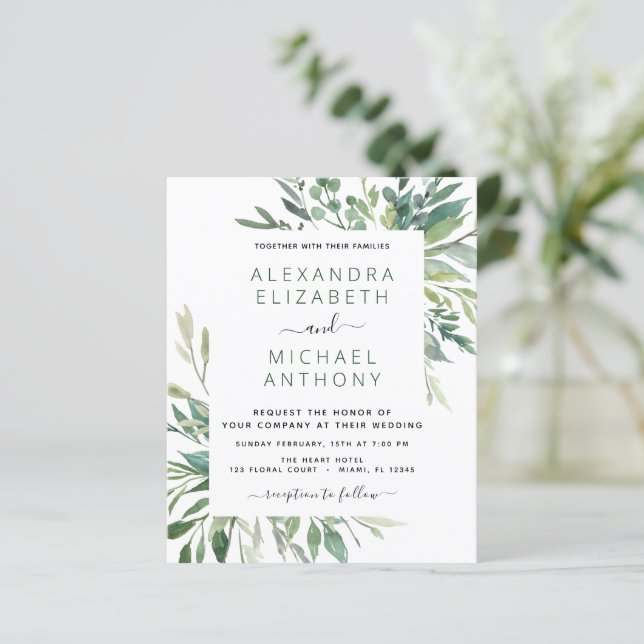 Botanische Hochzeit von Blättern (Stehend Vorderseite)