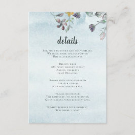 Botanische Hochzeit von Dusty Blue Begleitkarte