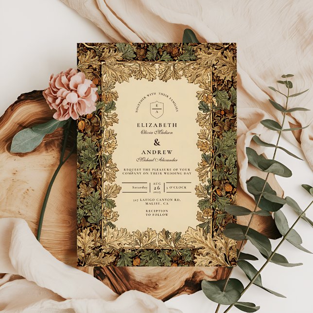 Botanische Hochzeit von Elegant Woodland Einladung (Von Creator hochgeladen)