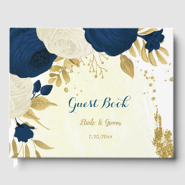Botanische Hochzeit von Marinesoldaten und weißen  Gästebuch