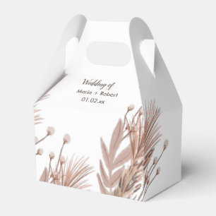 Botanische Hochzeit von Pampas und Cotton-Pflanze Geschenkschachtel