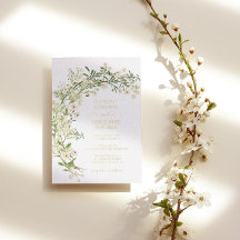 Botanische Hochzeitgoldblüten mit weißer Blüte - W